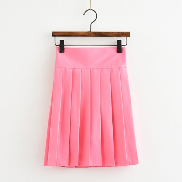 Japanese Harajuku Style Pleated Skirt Pink S Fashion The Kawaii Shoppu