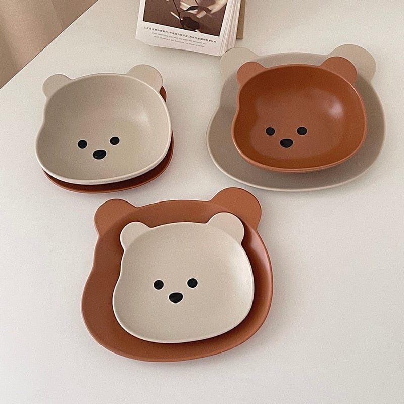 Kawaii Bear Bowl Plate Decor The Kawaii Shoppu