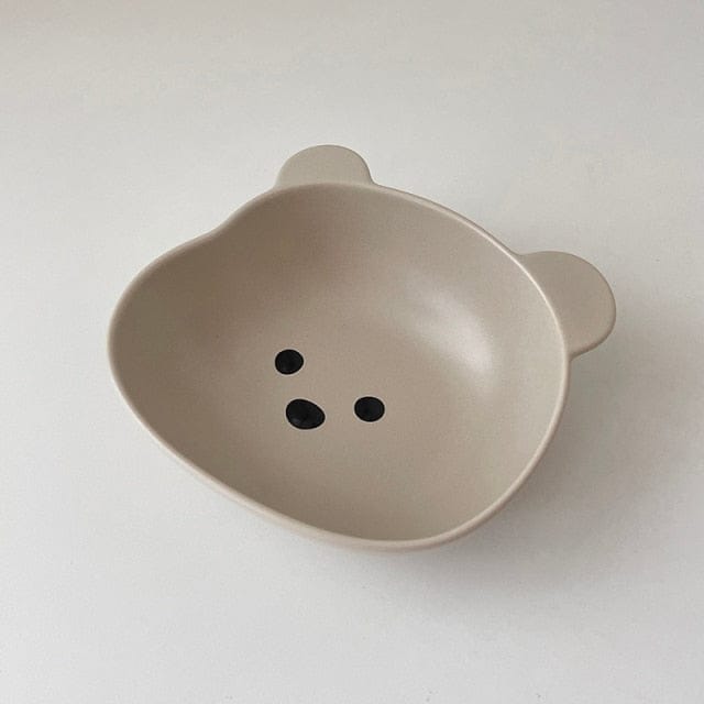 Kawaii Bear Bowl Plate White 6 inch bowl Decor The Kawaii Shoppu