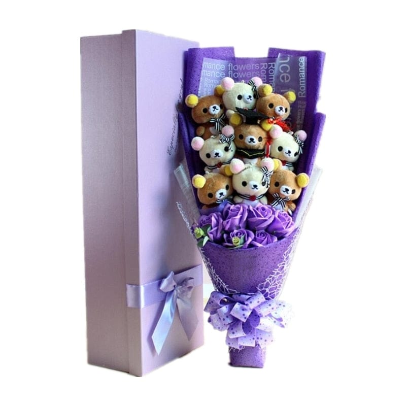 Kawaii Bear Valentines Plushie Bouquet Soft Toy The Kawaii Shoppu