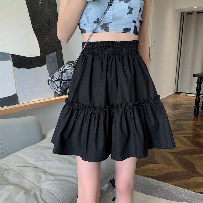 Kawaii Cottage-core High Waist Mini Skirt – The Kawaii Shoppu