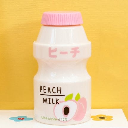 Kawaii Cute Fruity Milk Water Bottle 401-500ml Milk Peach Bottle The Kawaii Shoppu