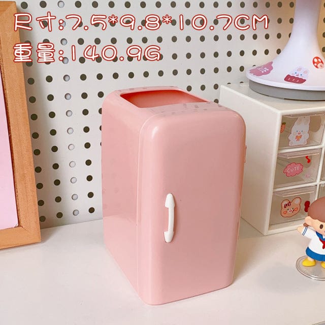 Cute Kawaii Push Button Desktop Mini Storage Organizer Box with Lid