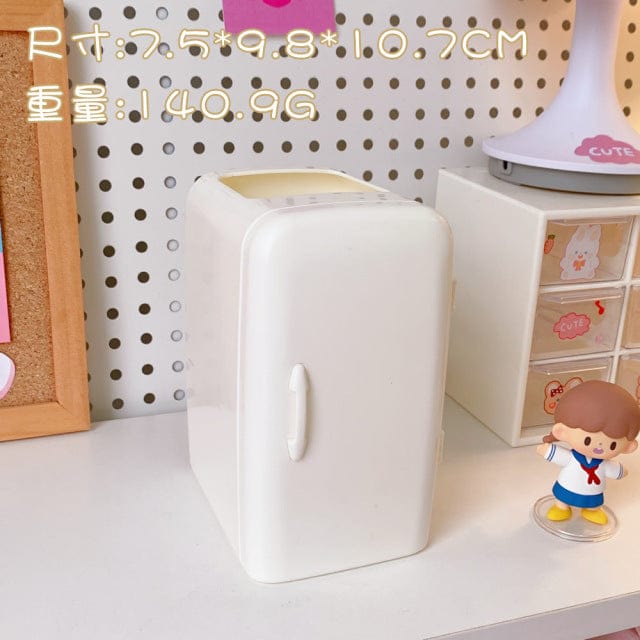 Cute Kawaii Push Button Desktop Mini Storage Organizer Box with Lid