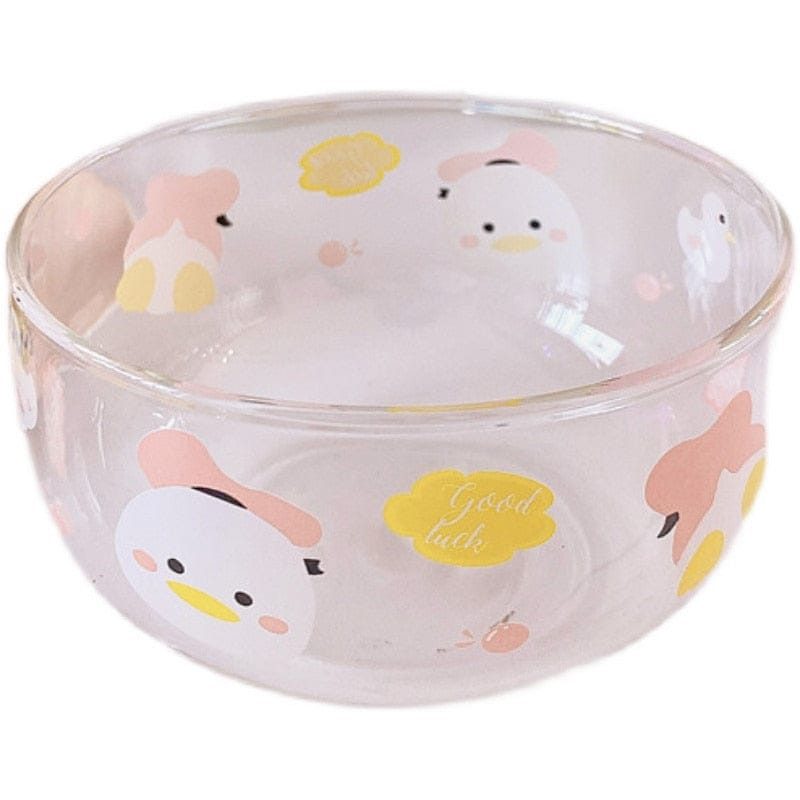 Kawaii Duck Summer Glass Plate / Cup Collection Home & Kitchen The Kawaii Shoppu