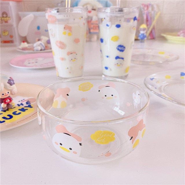 Kawaii Duck Summer Glass Plate / Cup Collection – The Kawaii Shoppu