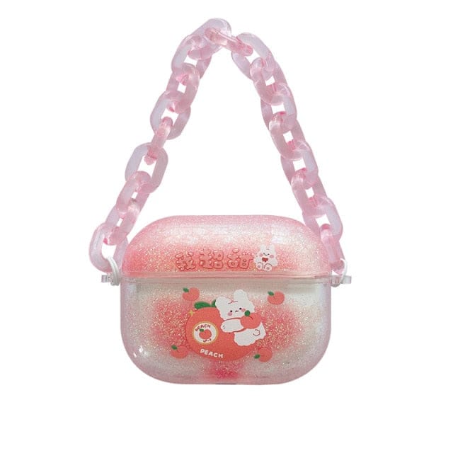 Kawaii Glitter Airpods Case Chains 1/2/Pro Cherry Bunny for airpods pro Accessory The Kawaii Shoppu