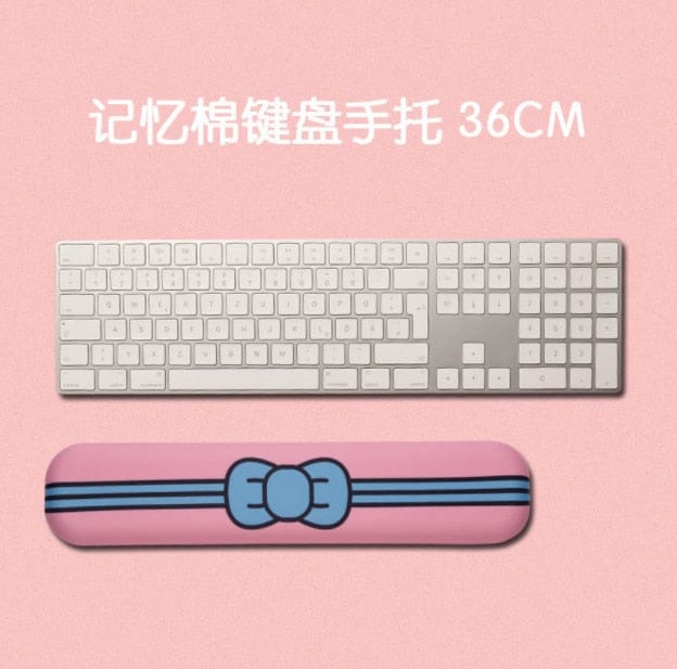 Kawaii Keyboard Wrist Support Pad 36cm pink wristpad Decor The Kawaii Shoppu
