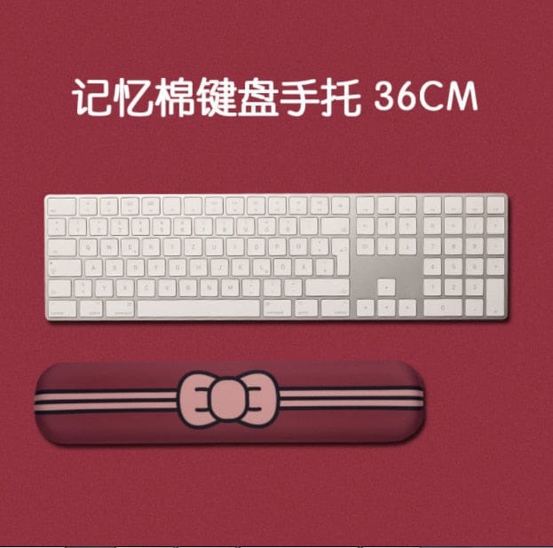 Kawaii Keyboard Wrist Support Pad 36cm red wristpad Decor The Kawaii Shoppu