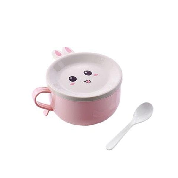Kawaii Kitty Stainless Steel Ramen Bowl Light Pink Decor The Kawaii Shoppu