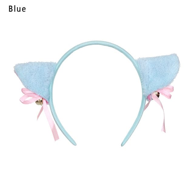 Kawaii Plush Cat Ears 1-blue Accessory The Kawaii Shoppu