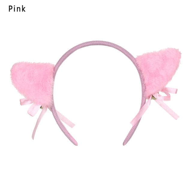 Kawaii Plush Cat Ears 1-pink Accessory The Kawaii Shoppu