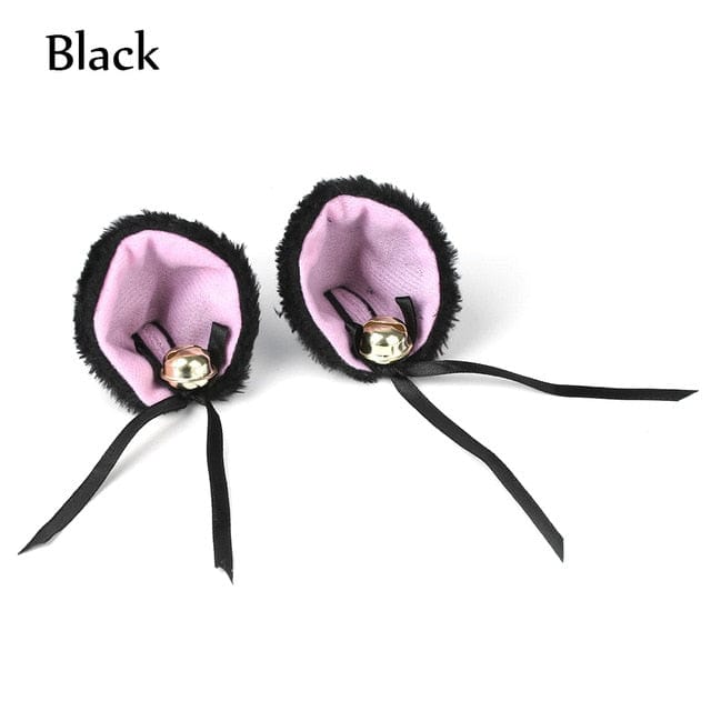Kawaii Plush Cat Ears 2-black Accessory The Kawaii Shoppu