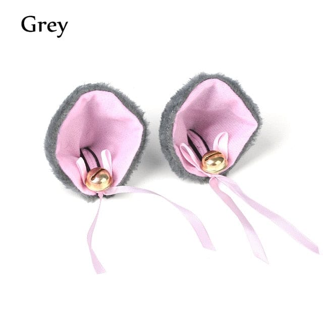 Kawaii Plush Cat Ears 2-grey Accessory The Kawaii Shoppu