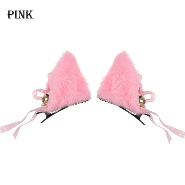 Kawaii Plush Cat Ears 3-pink Accessory The Kawaii Shoppu
