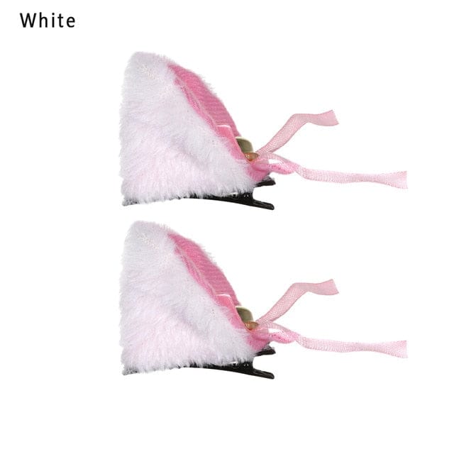 Kawaii Plush Cat Ears 3-white Accessory The Kawaii Shoppu