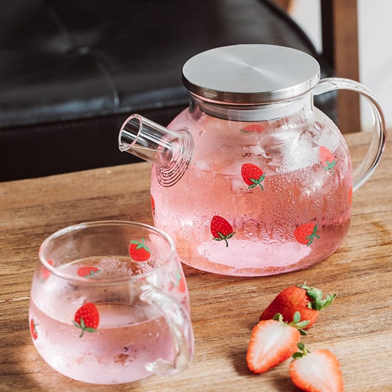 Fresh n Peachy Heat Resistant Glass Cup with Straw – The Kawaii Shoppu