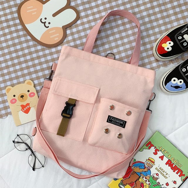 Kawaii Travel Tote Shopping Bag pink no pendant Bags The Kawaii Shoppu