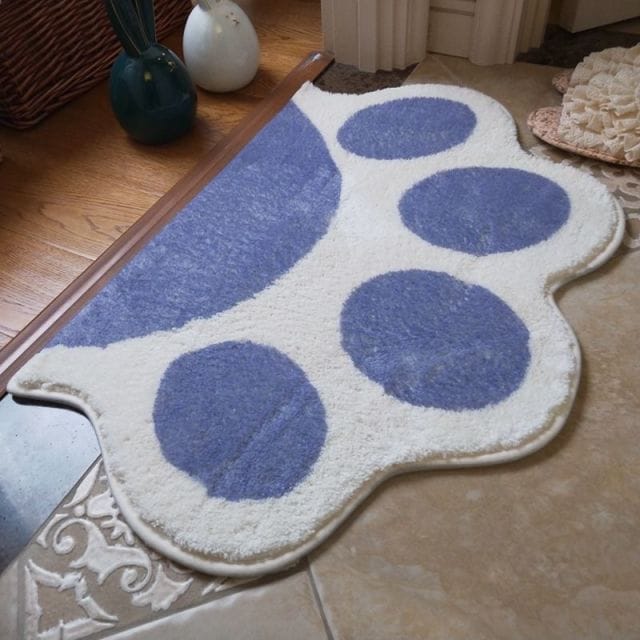 Kitty Paw Floor Carpet Dark blue 600x900MM Decor The Kawaii Shoppu