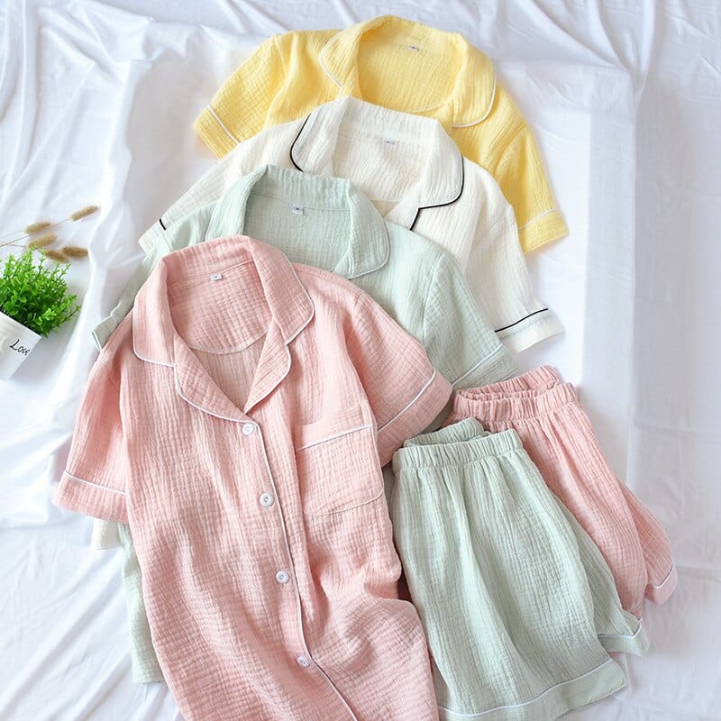 Cute With Print Short Sleeve Pajamas - Kawaii Fashion Shop  Cute Asian  Japanese Harajuku Cute Kawaii Fashion Clothing