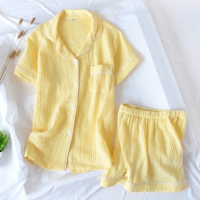 Kyuto Kara Luxury Japanese Style Pajamas yellow XL Fashion The Kawaii Shoppu