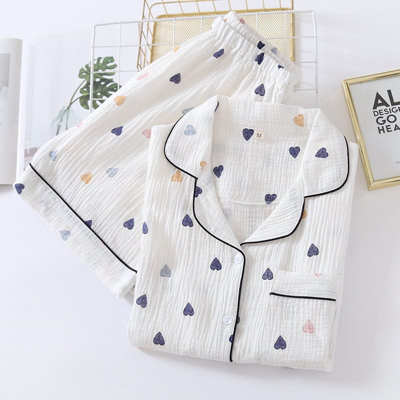 Kyuto Sweet Japan Summer Pajamas white Fashion The Kawaii Shoppu