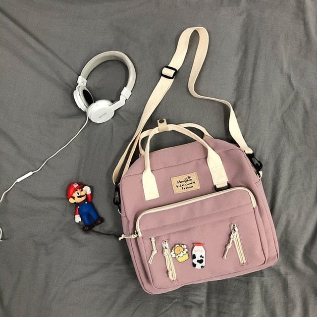 Lovely Kawaii Satchel Backpack pink With pendant Bags The Kawaii Shoppu