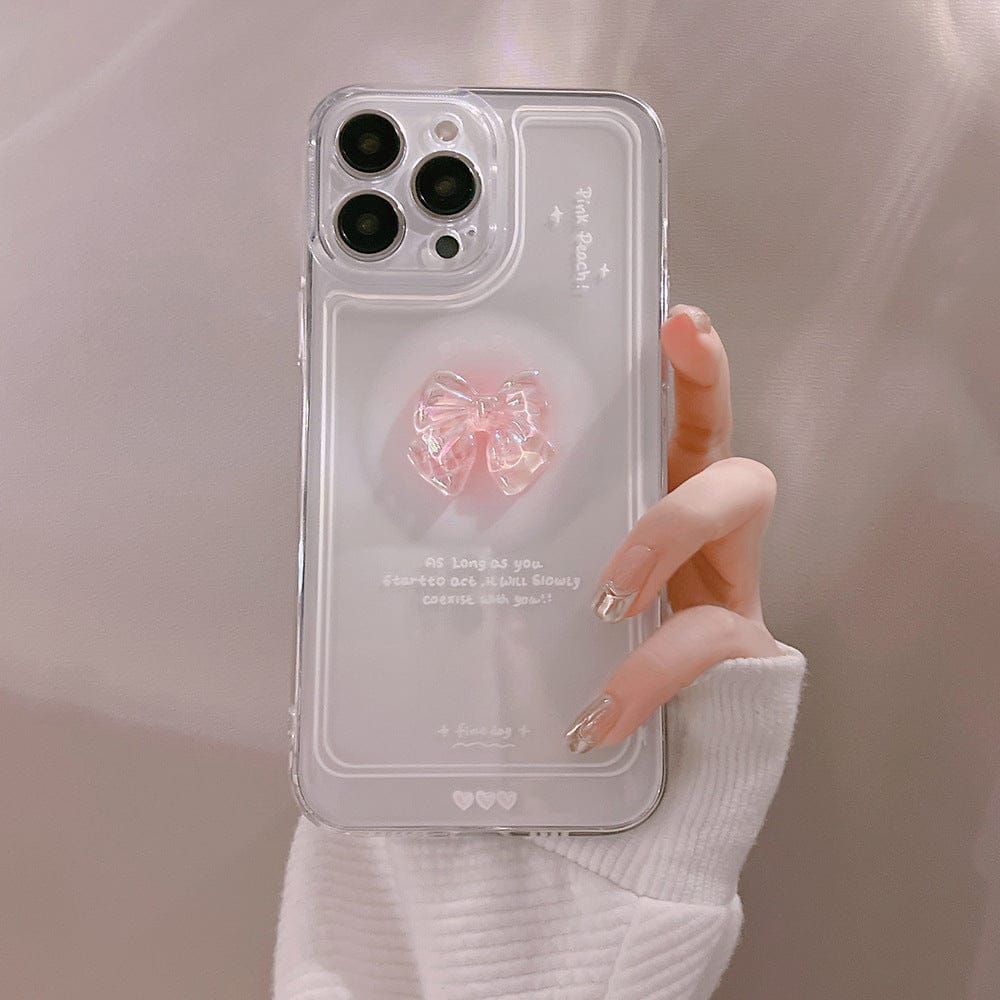 Luxury Sweet Girls Crystal Bow Tie Kawaii Phone Case For iPhone Case Phone Cases & Covers The Kawaii Shoppu