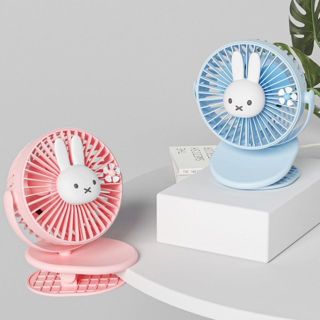 Miffy USB Rechargeable 3D Lamp Clip Fan Home & Kitchen The Kawaii Shoppu
