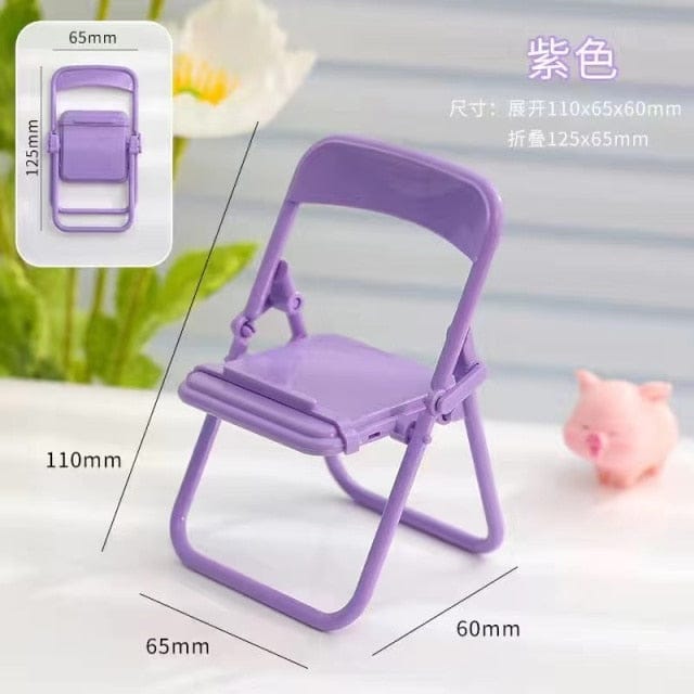 Mini Chair Phone Stand Holder purple Accessory The Kawaii Shoppu