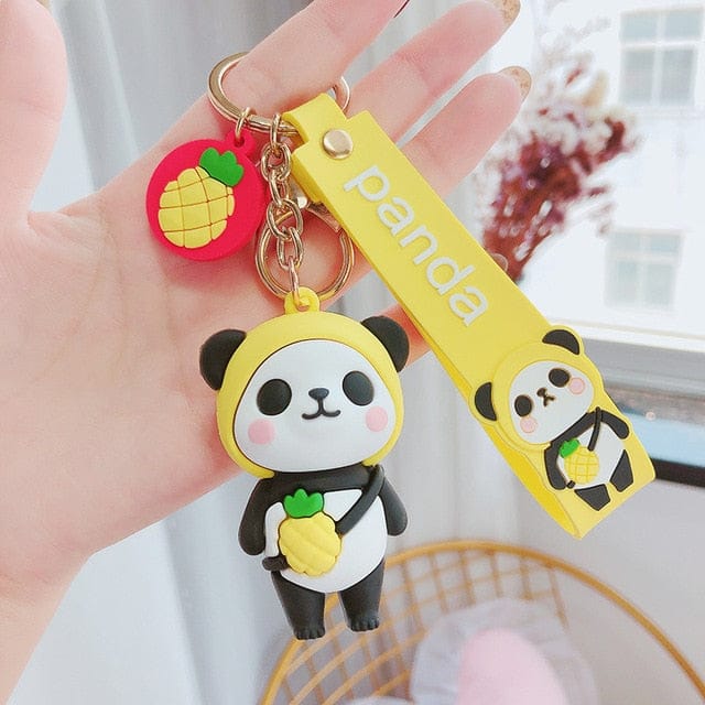Panda Love Kawaii Keyring Yellow null The Kawaii Shoppu