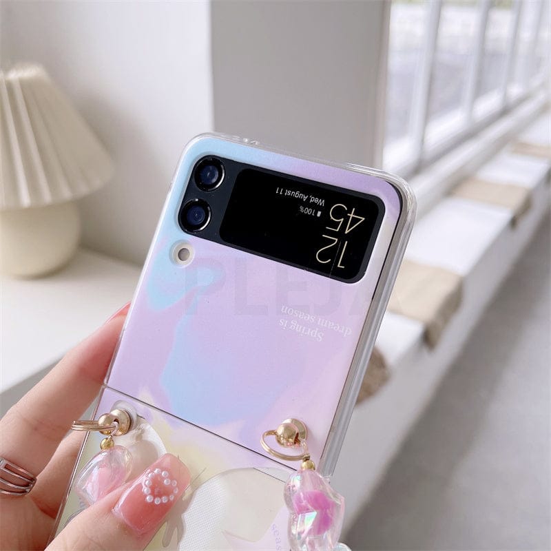 Pastel Butterfly Bracelet Phone Stand Case For Samsung Galaxy Z Flip 3 For Z Flip 3 Phone Cases & Covers The Kawaii Shoppu