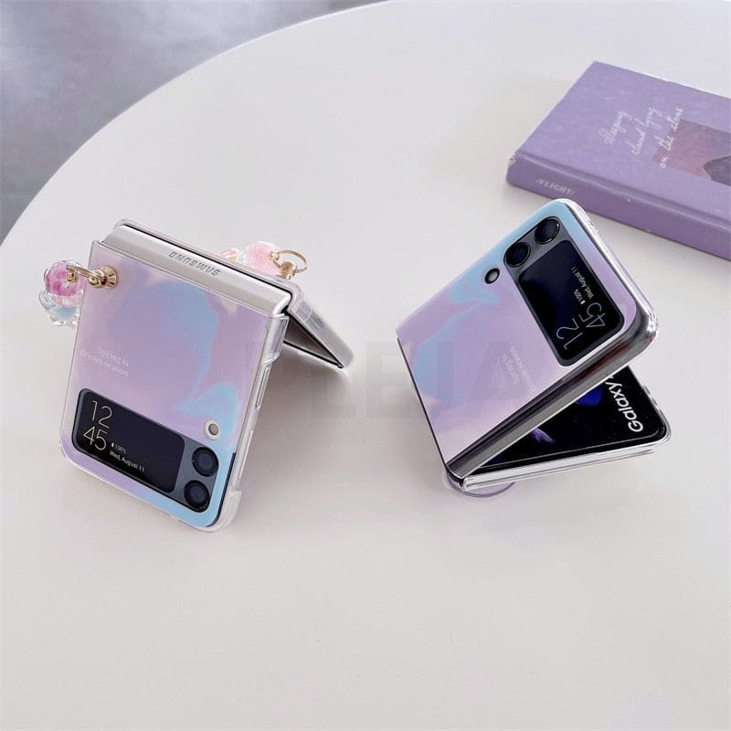 Pastel Butterfly Bracelet Phone Stand Case For Samsung Galaxy Z Flip 3 For Z Flip 3 Phone Cases & Covers The Kawaii Shoppu
