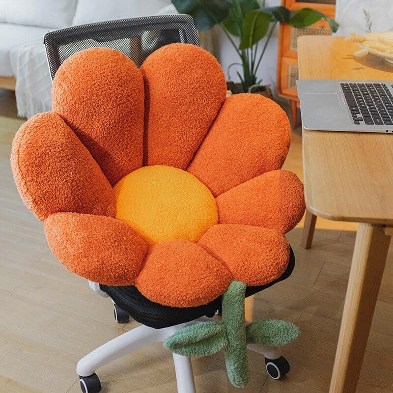 Pastel Flower Daisy Plush Chair Cushion Pillow Home & Kitchen The Kawaii Shoppu