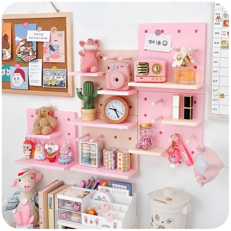 Pastel Pin Wall Rack Shelf Unit Organizer Decor The Kawaii Shoppu