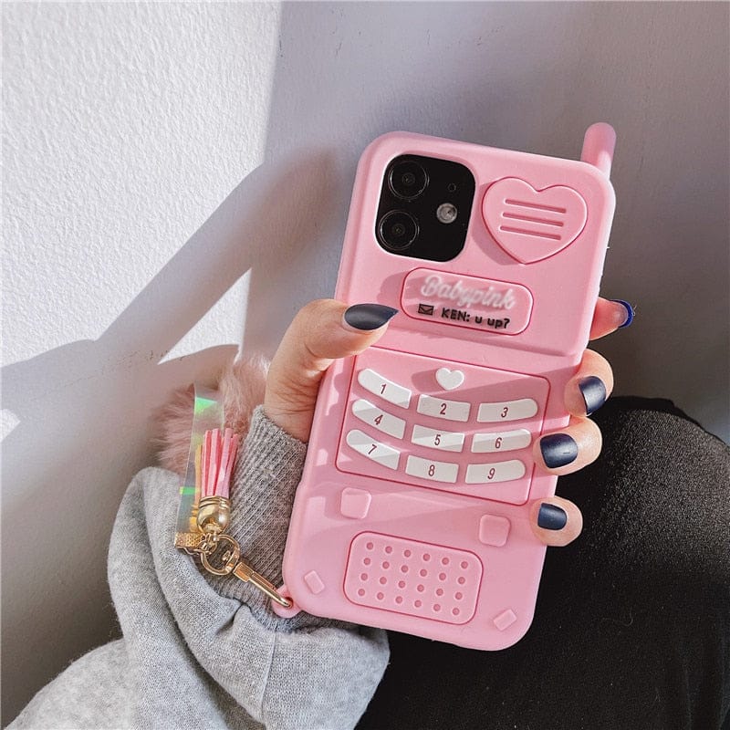 Retro Heart iPhone Case Pink / Purple null The Kawaii Shoppu