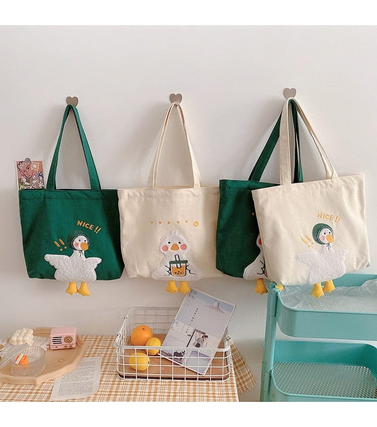 Shoppu Duck Canvas Tote Bag – The Shoppu