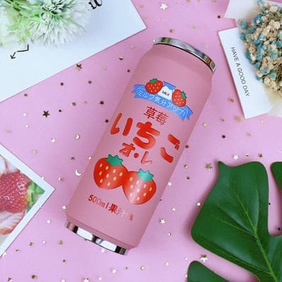 Stainless Steel Japan Juice Fruity Drink Cans 350 to 500ml K(500ml) Bottle The Kawaii Shoppu