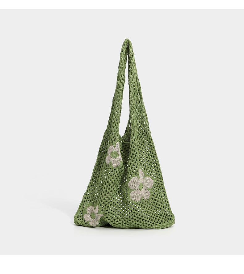 Summer Flower Mesh Tote Shopping Bag (30cm<Max Length<50cm) Bags The Kawaii Shoppu
