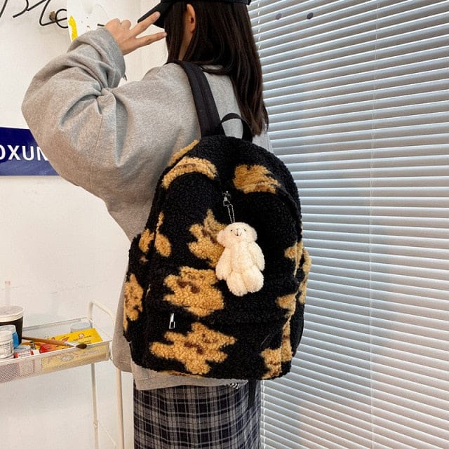 2Pcs Cute Plush Bears Keychain, Kawaii Fluffy Stuffed Animals Keyring  Pendant, Furry Purse Backpack Handbag Charms