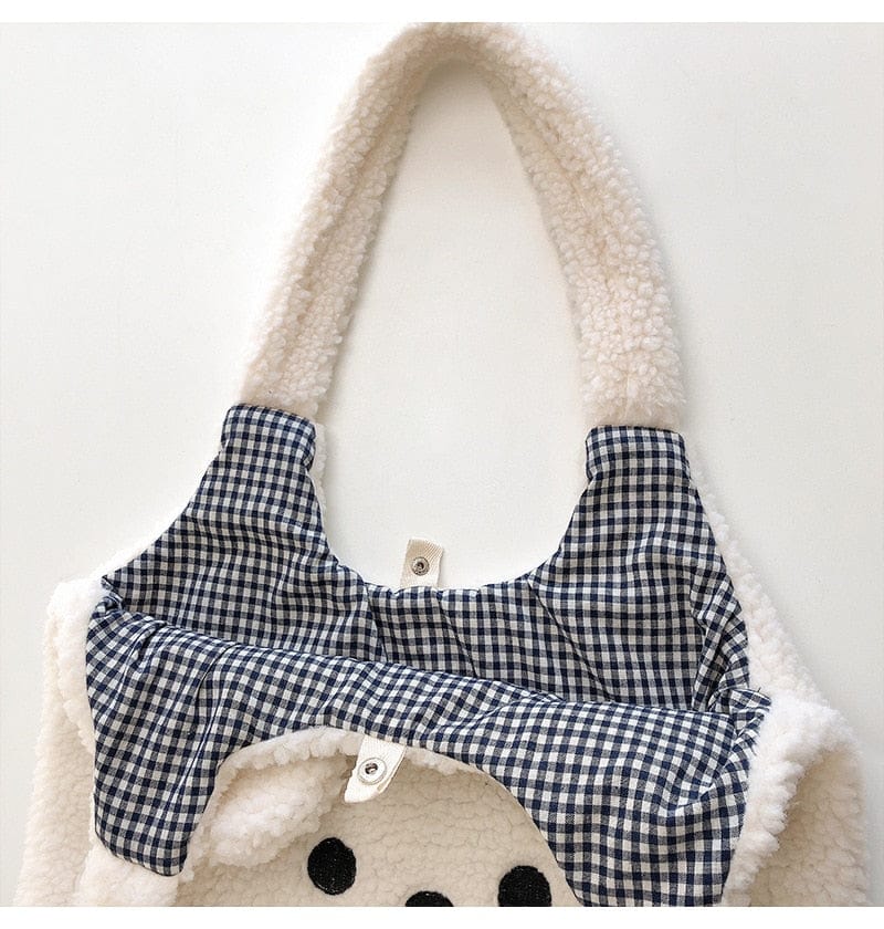 Teddy Winter Soft Plush Tote Bag Bags The Kawaii Shoppu
