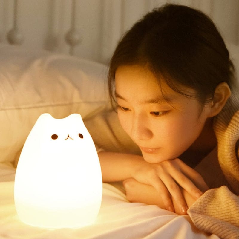 Touch LED Kawaii Cat Night Light Desk Lamp Lighting The Kawaii Shoppu