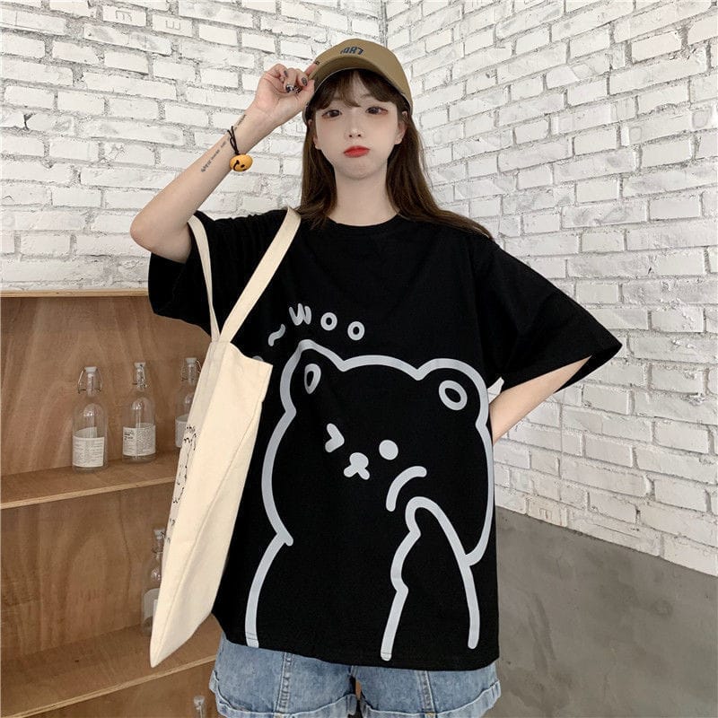 Woo Bear Soft Girl T-shirt Clothing and Accessories The Kawaii Shoppu